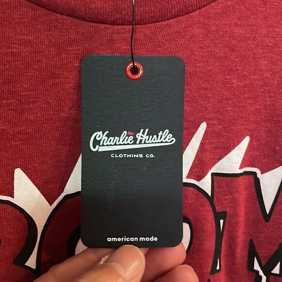 ✨Charlie Hustle Unisex Boom Town Basketball T-Shirt, NWT - Picture 4 of 6